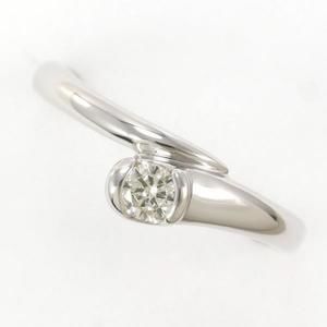 LuxUness PT900 Platinum Diamond Ring Metal Ring